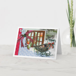 Weihnachtskätzchen Feiertagskarte