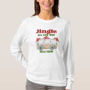 Weihnachtskätzchen Jingle mit Garn T-Shirt