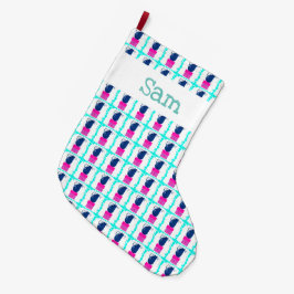 Weihnachtskätzchen und Geschenke Großer Weihnachtsstrumpf