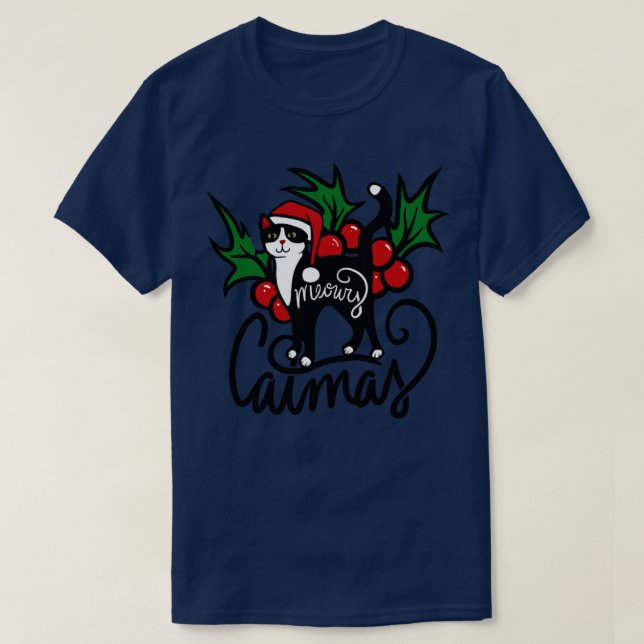 Weihnachtskatze1 T-Shirt (Design vorne)