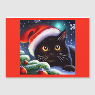 Weihnachtskatze 1 magnetkarte
