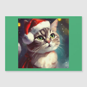 Weihnachtskatze 2 magnetkarte
