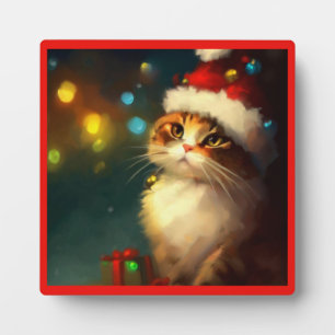 Weihnachtskatze 3 fotoplatte