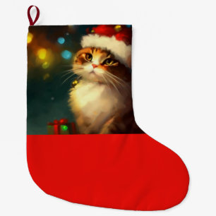 Weihnachtskatze 3 großer weihnachtsstrumpf