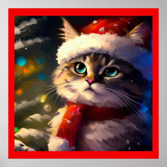 Weihnachtskatze 5 poster (Vorne)