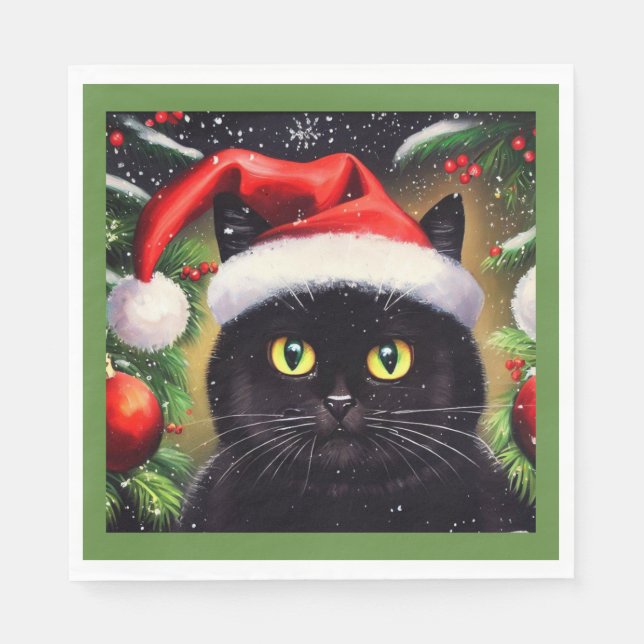 Weihnachtskatze 6 serviette (Vorderseite)