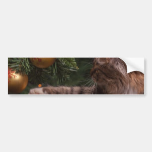 Weihnachtskatze Autoaufkleber