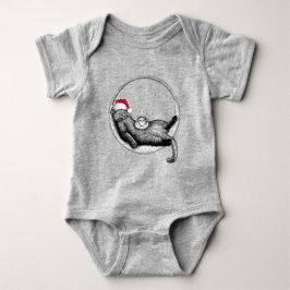 Weihnachtskatze Baby Strampler