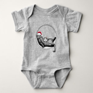 Weihnachtskatze Baby Strampler