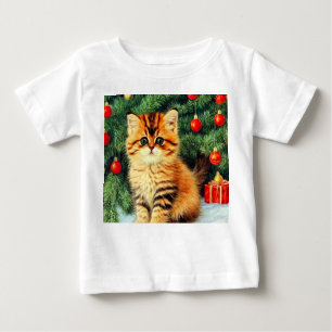 Weihnachtskatze Baby T-shirt
