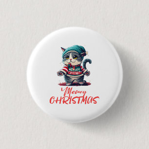 Weihnachtskatze Button