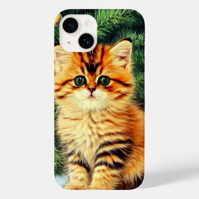 Weihnachtskatze Case-Mate iPhone Hülle (Rückseite)