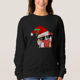 Weihnachtskatze Daddy Vintag Achtzig Stil Katze Re Sweatshirt