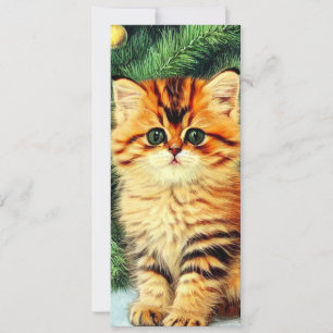 Weihnachtskatze Einladung