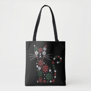 Weihnachtskatze erfand Schneeflocken Lustige Katze