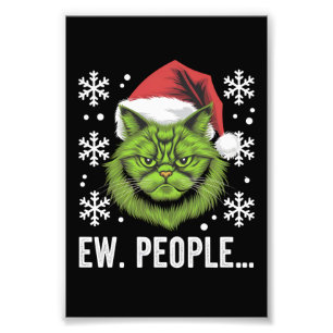 Weihnachtskatze Ew People Meowy Cat Lovers Fotodruck