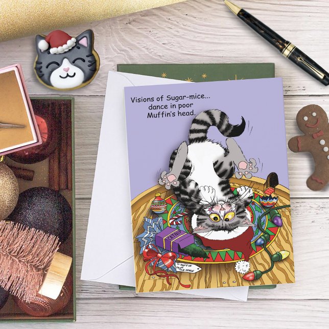 Weihnachtskatze Feiertagskarte (Von Creator hochgeladen)