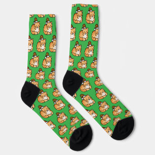 Weihnachtskatze Festlich - Süße Katze mit Weihnach Socken