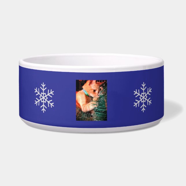 Weihnachtskatze Foto anpassen Napf (Vorderseite)
