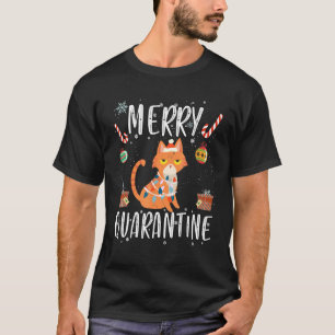 Weihnachtskatze Frohe Quarantäne Weihnachtsmann Hä T-Shirt