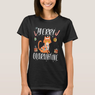 Weihnachtskatze Frohe Quarantäne Weihnachtsmann Hä T-Shirt