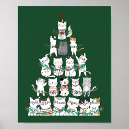 Weihnachtskatze Funny Tree Funny Poster