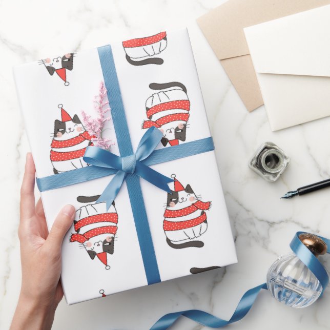 Weihnachtskatze Geschenkpapier (Schenken)