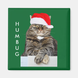 Weihnachtskatze Humbug Foto mit Weihnachtsmannmütz Magnet