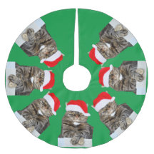 Weihnachtskatze Humbug Foto Tree Skirt