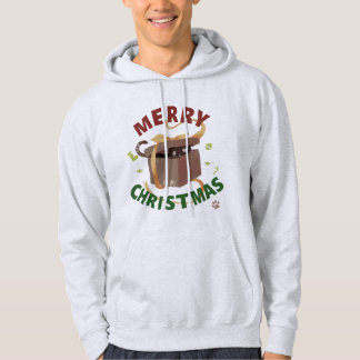 Weihnachtskatze in Karton Hoodie