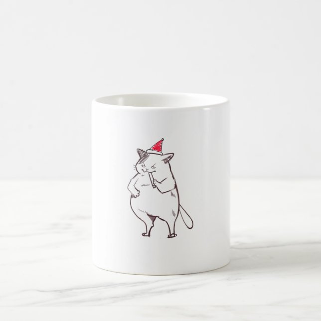 Weihnachtskatze Kaffeetasse (Mittel)