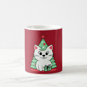 Weihnachtskatze Kaffeetasse