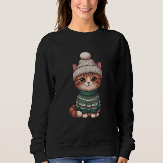 Weihnachtskatze, Katzenliebhaber Sweatshirt
