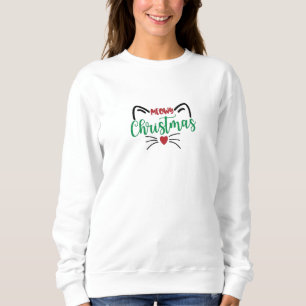 Weihnachtskatze, Kawaii, niedliche, lebhafte, meus Sweatshirt
