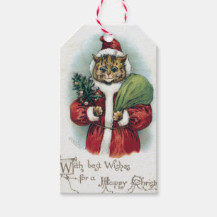 Weihnachtskatze, Louis Wain Geschenkanhänger