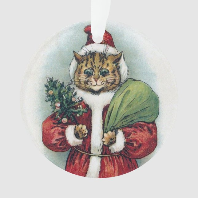 Weihnachtskatze, Louis Wain Ornament (Vorderseite)