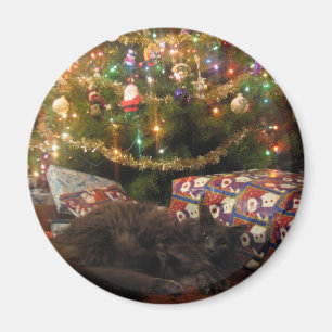 Weihnachtskatze Magnet