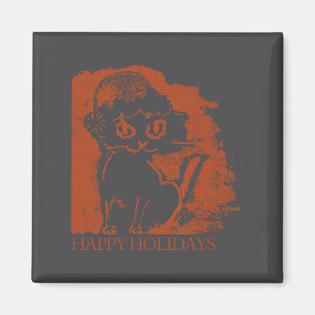 Weihnachtskatze  magnet (Vorne)