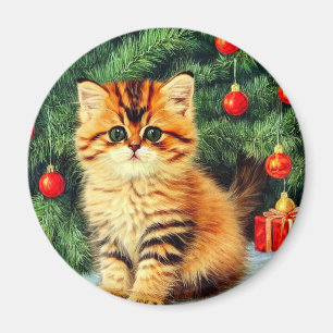 Weihnachtskatze Magnet