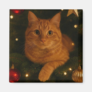 Weihnachtskatze-Magnet Magnet