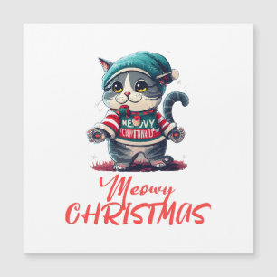 Weihnachtskatze magnetkarte
