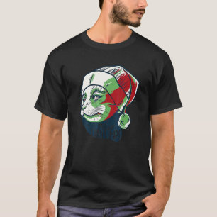 Weihnachtskatze Miaut Katz Weihnachten Herren Dame T-Shirt