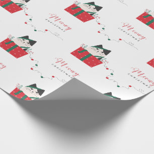 Weihnachtskatze miaut Weihnachten Geschenkpapier