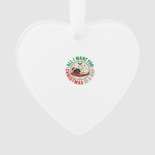 Weihnachtskatze Nap Urlaub Design Ornament (Vorderseite)