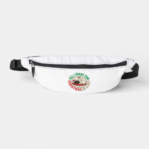 Weihnachtskatze-Nickerchen-Urlaubsdesign Bauchtasche