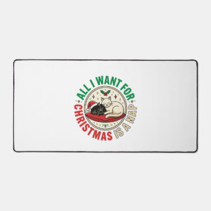 Weihnachtskatze-Nickerchen-Urlaubsdesign Schreibtischunterlage