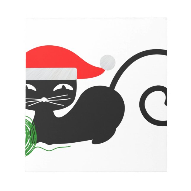 Weihnachtskatze Notizblock (Vorderseite)