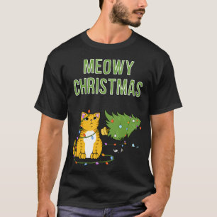 Weihnachtskatze Orange Tiger Tabby xmas tree kitty T-Shirt