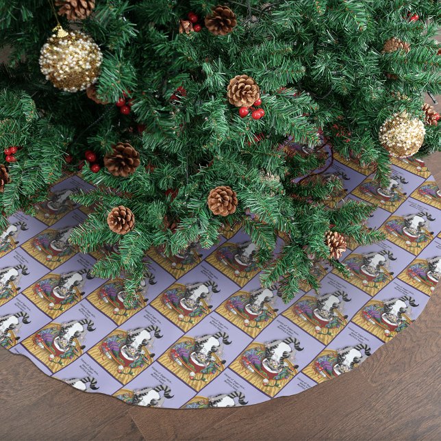 Weihnachtskatze Polyester Weihnachtsbaumdecke (Von Creator hochgeladen)