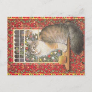 Weihnachtskatze Postkarte